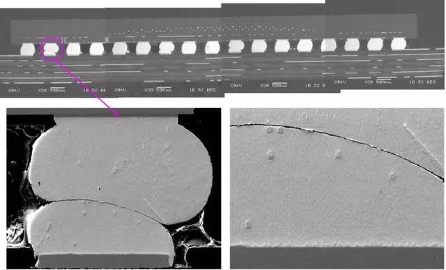 smt過程中BGA假焊側視圖